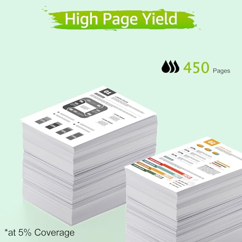 greencycle Remanufactured Ink Cartridge Replacement for HP 65XL 65 XL N9K04AN Compatible for Envy 5055 5058 5052 DeskJet 3755 2622 2655 2624 2652 3720 3722 3723 3730 3732 3752 Printer (Black, 2 Pack)