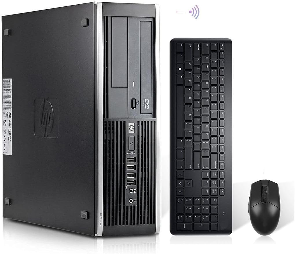 HP Elite 8300 Small Form Factor PC with Intel Quad Core i5-3470 Processor, 32GB DDR3 Memory, 512GB SSD + 2TB HDD, Windows 10 Professional, Video Ports