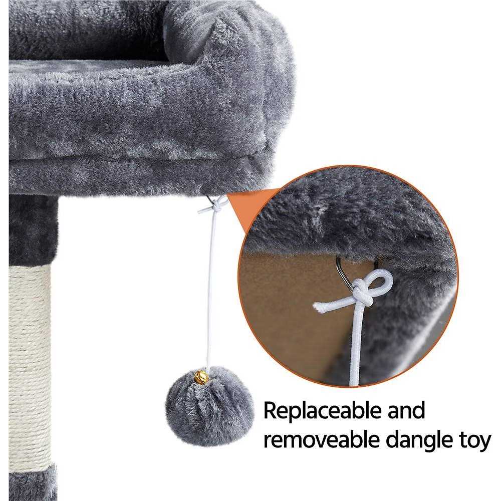 Yaheetech 61.5-in Plush Cat Tree Condo - Pet Supplies online store