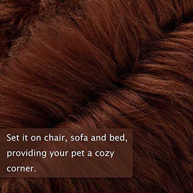 Asrug Soft Faux Fur Pet Bed Mat Plush and Fluffy Pet Pad Ultra Cozy Pet Throw Rug for Dogs Cats - Pet Supplies online store
