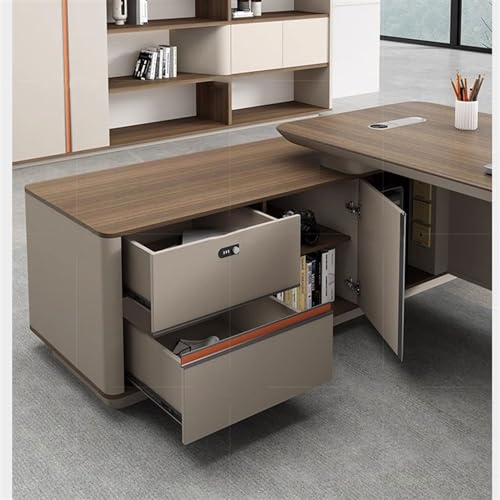 Office Desk Designer Boss Desk Office Supervisor Manager Desk Modern Simple Office Furniture Large Desk Boss Desk Study Writing PC Desk(240 * 180 * 76cm)