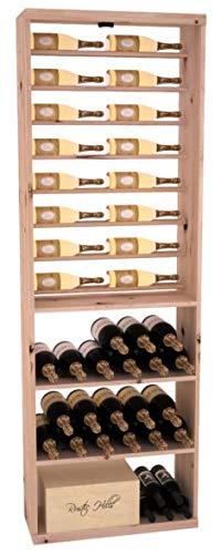 Wine Racks America Knotty Alder Retail Horizontal Bottle Display. Walnut Stain