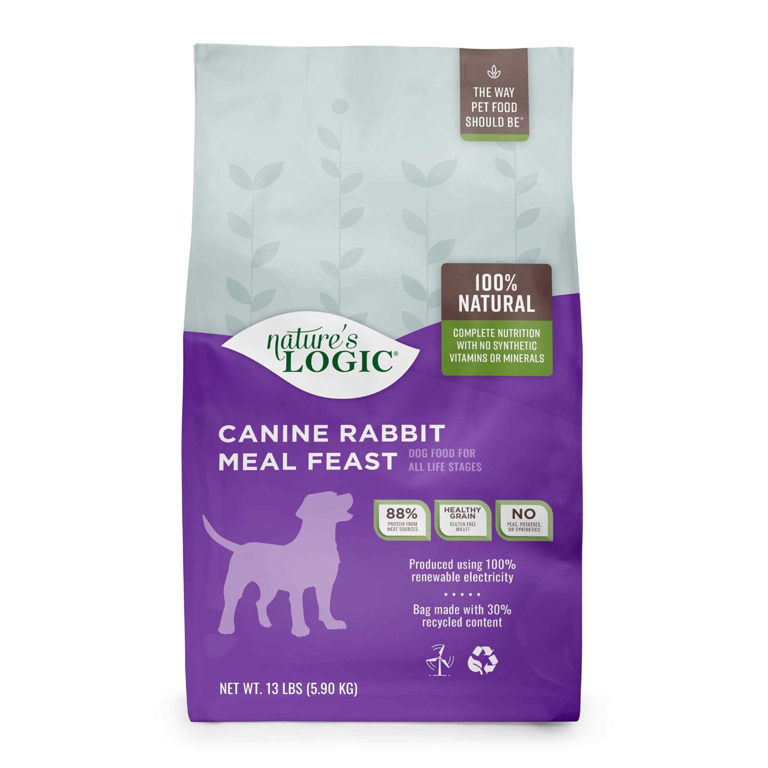 Nature's Logic Canine Rabbit Meal Feast Dry Dog Food - Pet Supplies online store
