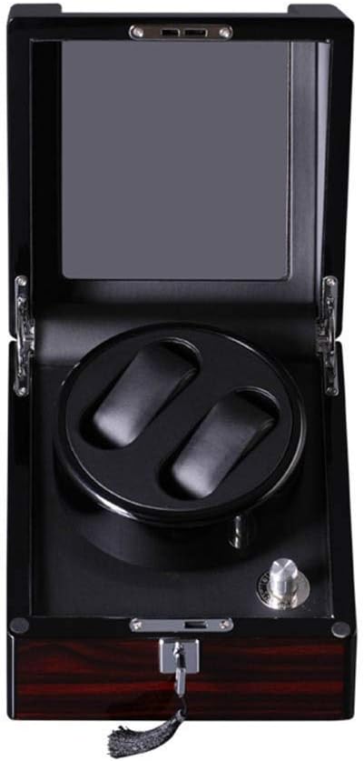 Automatic Watch Winder Box Watch Winder Box 2+0 Watches Automatic Watch Winder Double with Lock Single Rotation Winders 4 Modes Wooden Storage CaseHoliday Gift