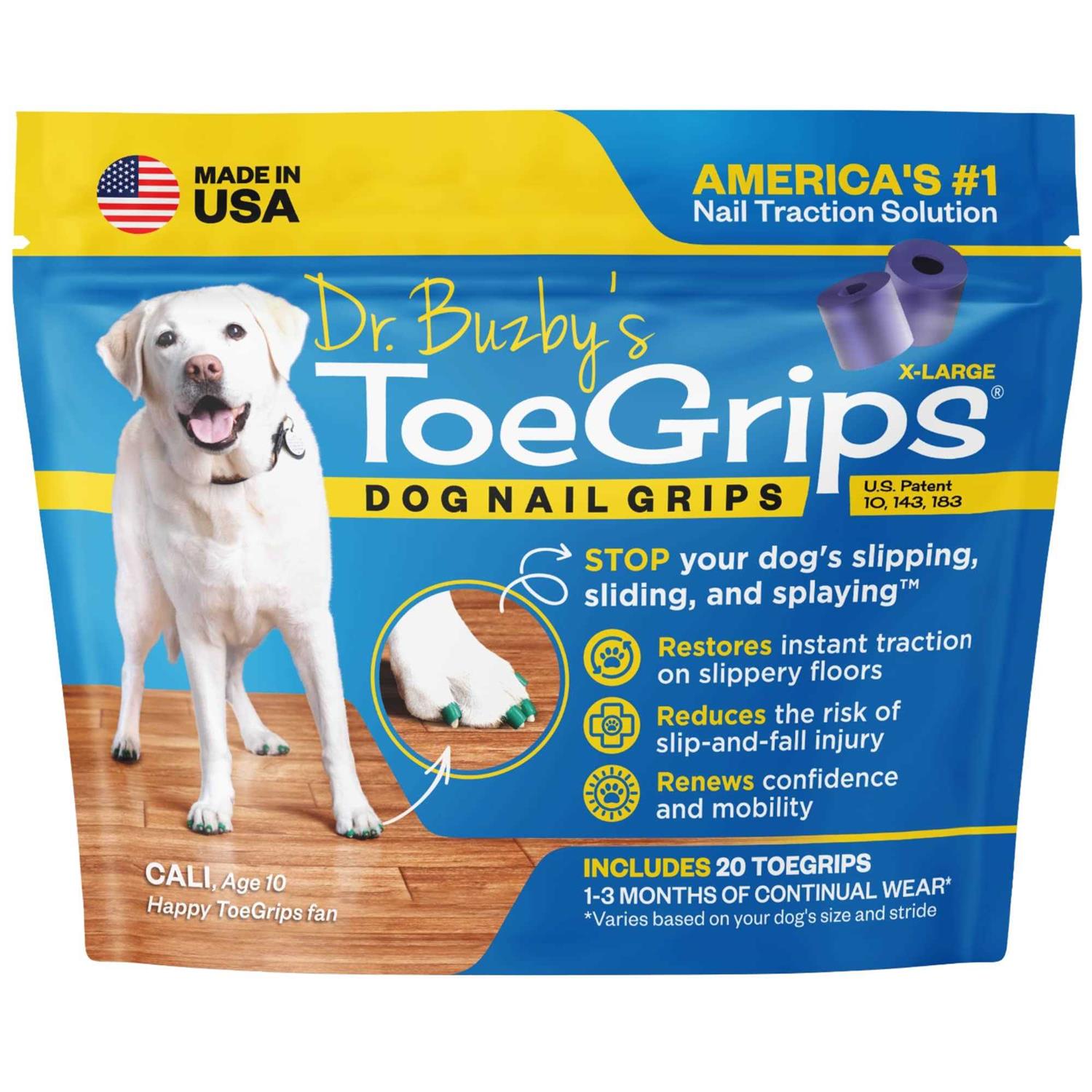 Dr Buzby's Large Toegrips for Dogs Instant Traction on Wood/Hardwood Floors - Pet Supplies online store