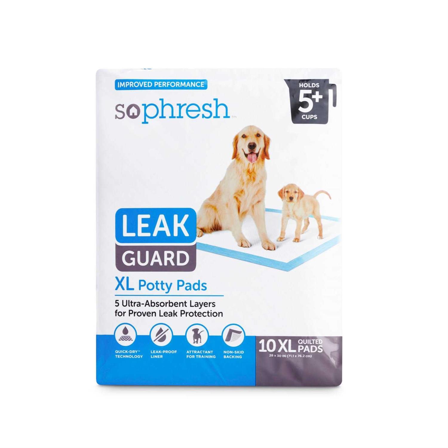 So Phresh Large Leak Guard Quilted Potty Pads - Pet Supplies online store