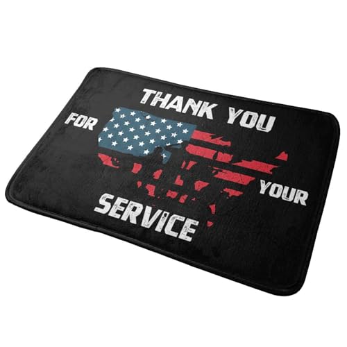 Veterans Day Thank You for Your Service Ultra Soft Area Rug for Living Room Indoor Decoration Non Slip Carpet Bedroom Mat Nursery Office Home Decor