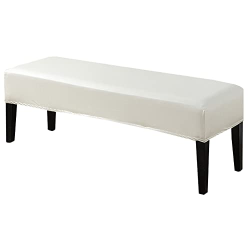 Bench Covers for Dining Room,Waterproof PU Dining Bench Cover Removable Bench Covers Stretch Washable Bench Seat Covers for Dining Room Bench Slipcover Black