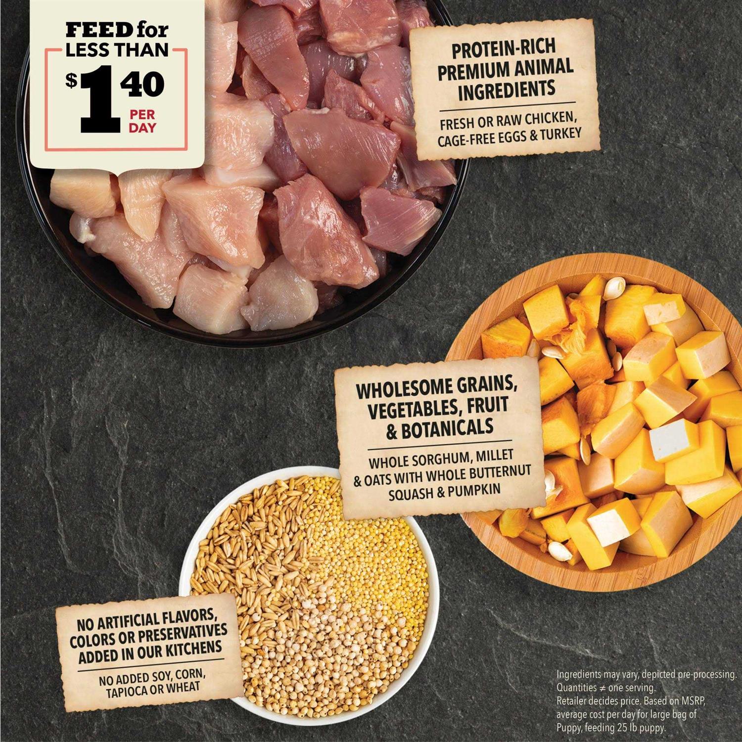 Acana Wholesome Grains Puppy Recipe Dry Dog Food - Pet Supplies online store