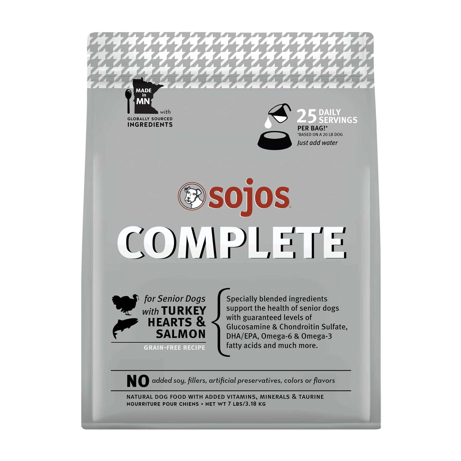 Sojos Complete Grain-Free Senior Turkey & Salmon Recipe Freeze Dried Dog Food - Pet Supplies online store