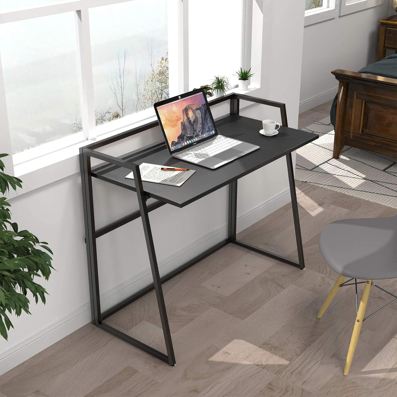 EUREKA ERGONOMIC Folding Desk for Small Spaces Folding Desk Table Fold up Desk no Assembly 41inch Computer Desk Office Table Teen Student Dorm Study Desks, Easy to be Folded Writing, Laptop Working