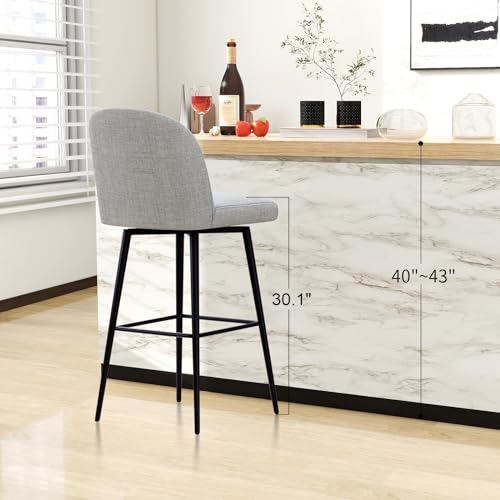 MUUEGM 360°Swivel Counter Barstools,26.9