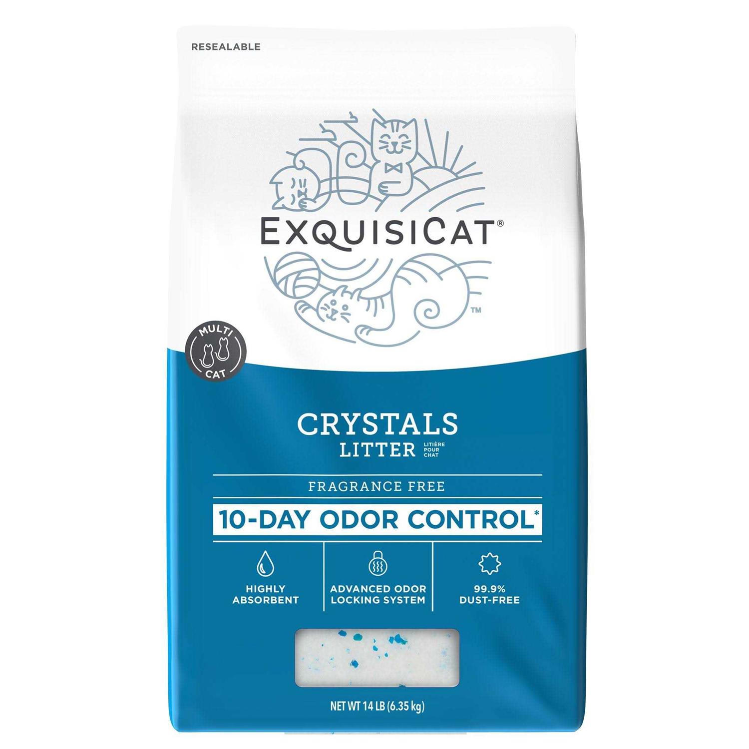 ExquisiCat Crystals Multi-Cat Silica Cat Litter - Pet Supplies online store