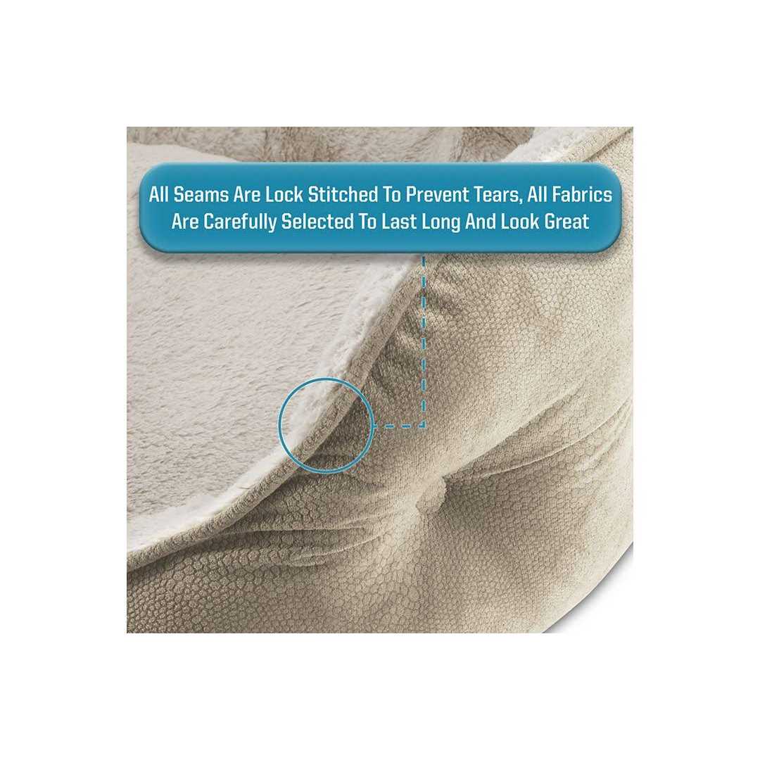 Canine Creations Arlee Cozy Oval Round Cuddler Pet Dog Bed - Pet Supplies online store