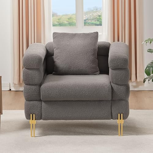 HOWE Modern Sofa Couch, 24''Extra Deep Seat Sectional Sofa for Living Room, 85 inch Oversized Sofa, 3 Seat Sofa, Dark Gray