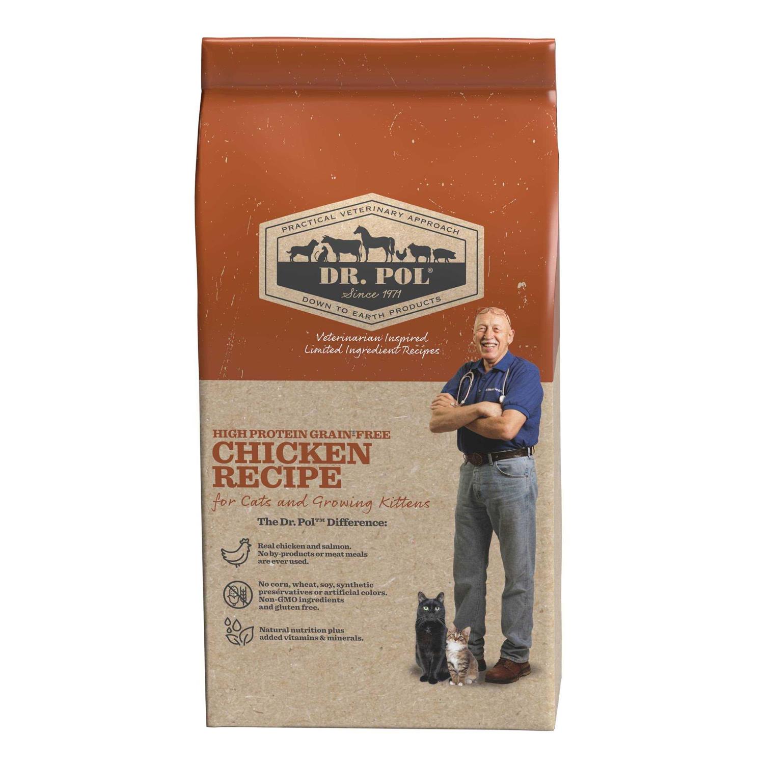 Dr. Pol Grain-Free High Energy Chicken Recipe Cat Food - Pet Supplies online store