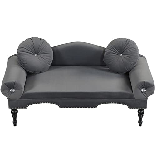 54” Width Velvet Upholstered Loveseat Sofa Accent Bedside Entryway Bench 2 Seater Couch Settee for Living Room