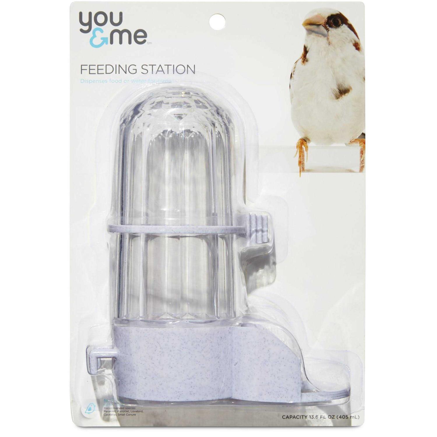 You & Me Jumbo Fountain White Bird Feeder - Pet Supplies online store