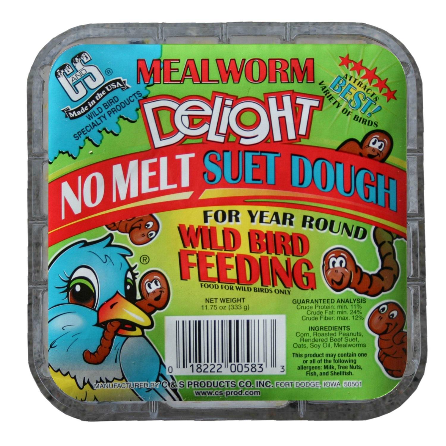 C&S Mealworm Delight No Melt Suet Dough - Pet Supplies online store