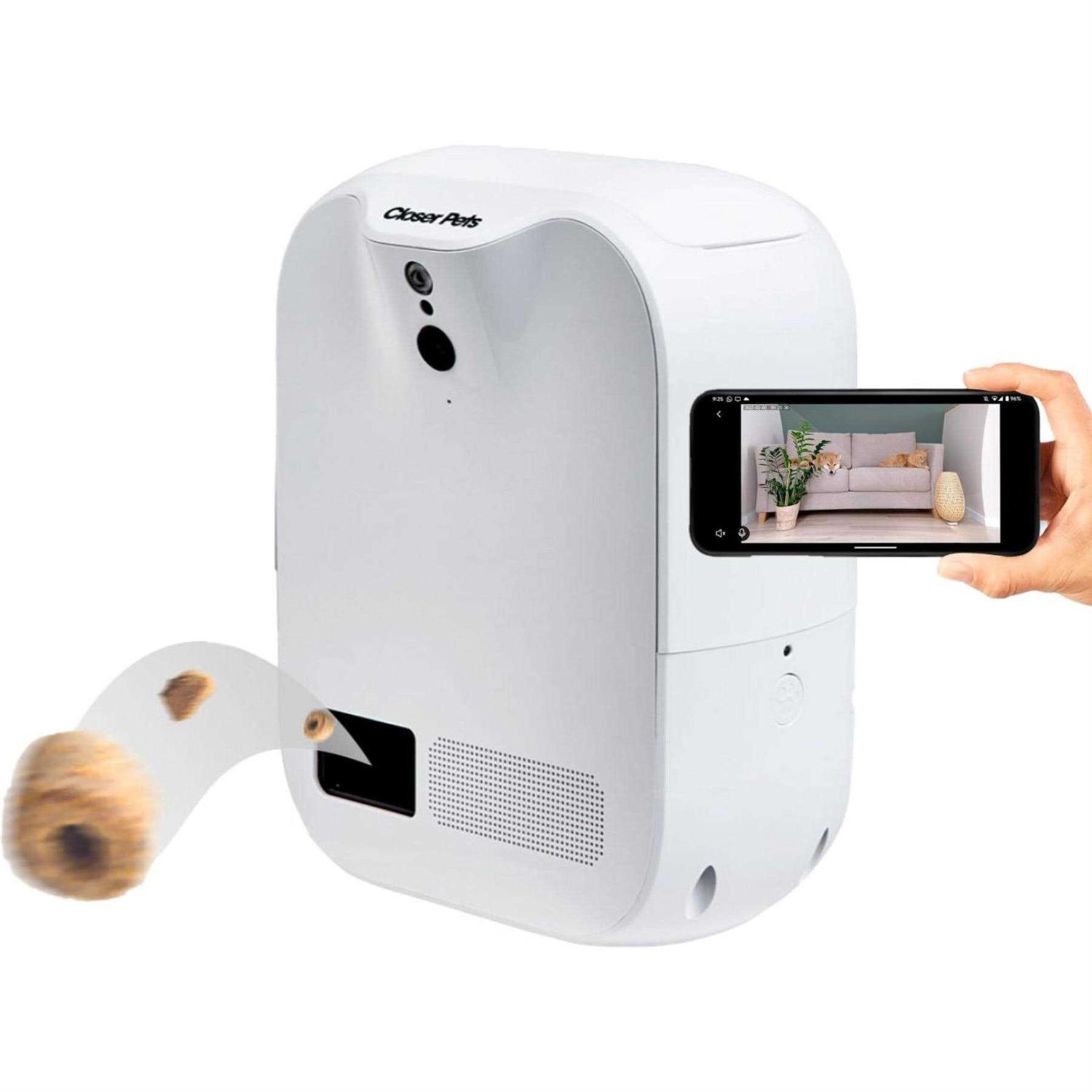 Closer Pets TreatView 1080p Pet Camera and Treat Dispenser with Motion Activation - Pet Supplies online store