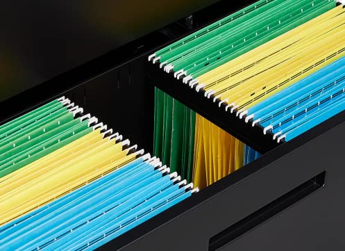 STANI One File Bars for 2/3/4 Drawer Lateral File Cabinet (Black-Long)