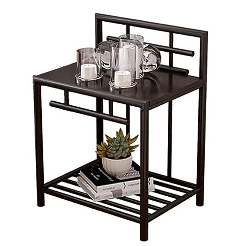 Modern Fashion Style Nightstand, Storage Cabinet Bedside Table Small Dresser, Practical Sofa Side Table, Sturdy Metal Structural Frame， High Density Sheet (Color : White, Size : 45x35x60cm)