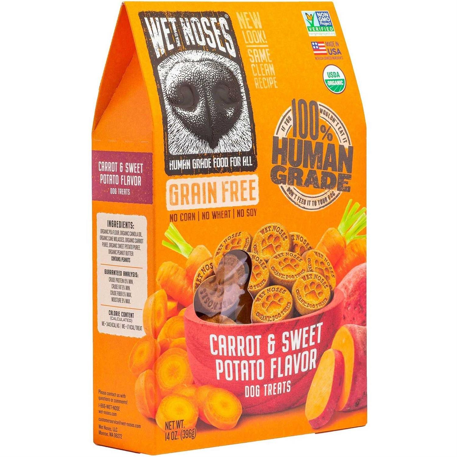 Wet Noses Grain Free Carrot & Sweet Potato Dog Treats - Pet Supplies online store