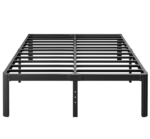 Twin Size Bed Frame with Cloth Cover,18 Inch Heavy Duty Platform Bed Frame with Round Corner Edge Legs/No Box Spring Needed/Noise Free/Easy Assembly