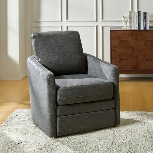 HULALA HOME Floral Swivel Accent Chair Set of 2, 360-degree Swivel Armchair with Removable Back Cushion & Sturdy Metal Base, Upholstered Single Sofa Chair for Living Room & Bedroom, Floral