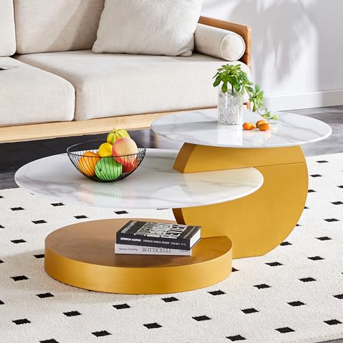 Tempered Glass Coffee Table for Living Room, Rectangular Center Table with MDF Table Legs, Modern Minimalist Cocktail Table for Small Space, Apartment, Office (Natural Wood, Rectangular Shaped Base)