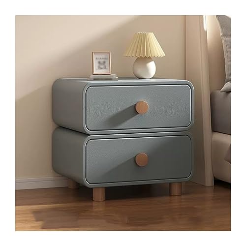 Nightstand Simple Modern Home Small Cabinet Bedroom Wood Small Solid Color Storage Cabinet Two Drawers Bedside Furniture Headboard Frame