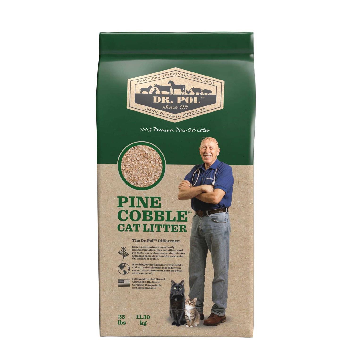 Dr. Pol Pine Cobble Cat Litter 14lb - Pet Supplies online store