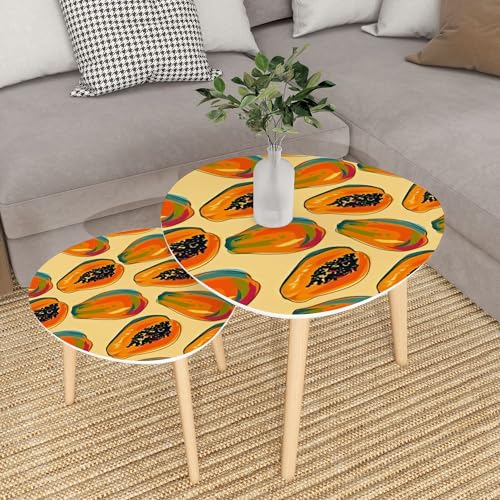 Small Coffee Nesting Table Seamless Realistic Sunset Sky Long Length Clouds it 3D Rose Blue Triangle End Table Center Table Set of 2 Modern Side Table for Living Room Bedroom Balcony