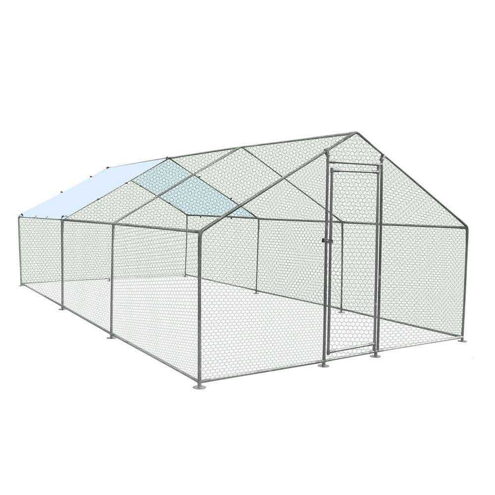 120 in. x 240 in. x 74.4 in. H Metal Chicken Coop Large Waterproof Chicken Poultry Cage - Pet Supplies online store
