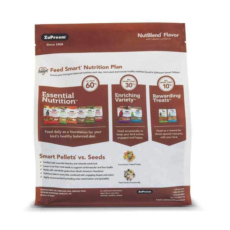 2 lbs Zupreem NutBlend with Natural Nut Flavor Bird Food for Medium Birds - Pet Supplies online store