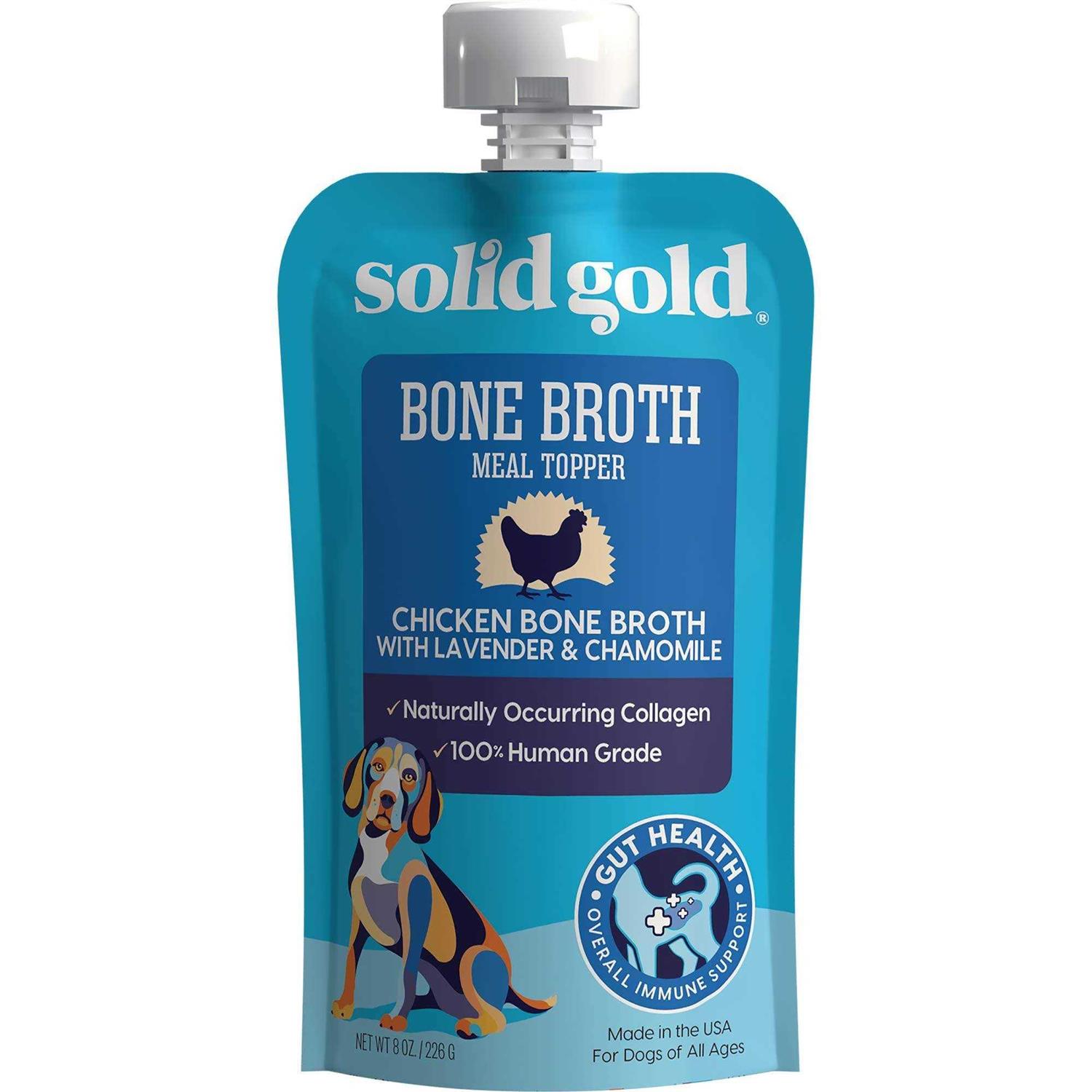 Solid Gold Chicken Bone Broth with Lavender & Chamomile Dog Food Topper - Pet Supplies online store