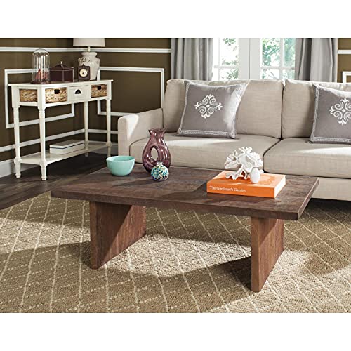 Safavieh Home Collection Senjo Rouge Rattan Coffee Table, 0, Brown