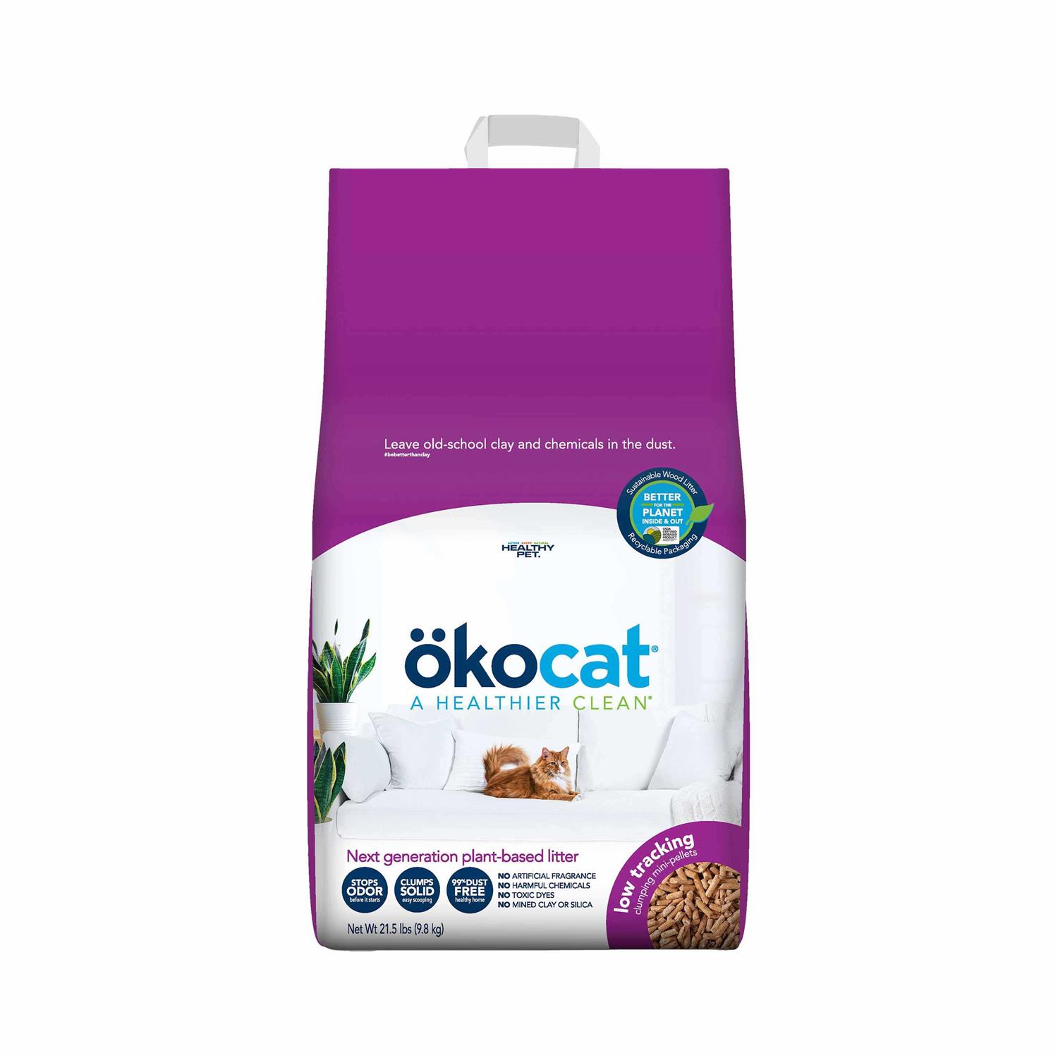 Okocat Low Tracking Clumping Mini Pellets Wood Cat Litter - Pet Supplies online store