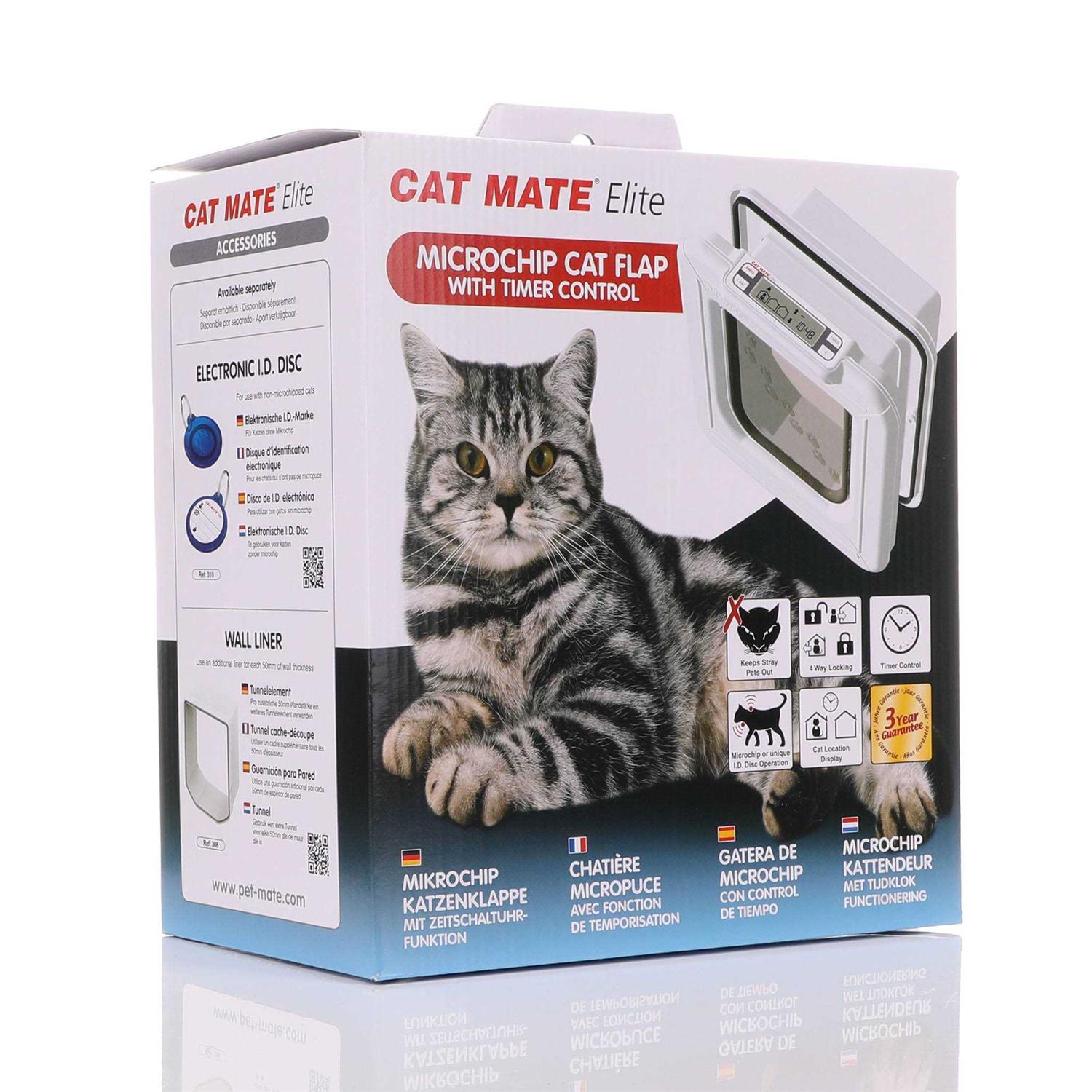 Cat Mate Elite Microchip Cat Flap with Timer Control - Pet Supplies online store