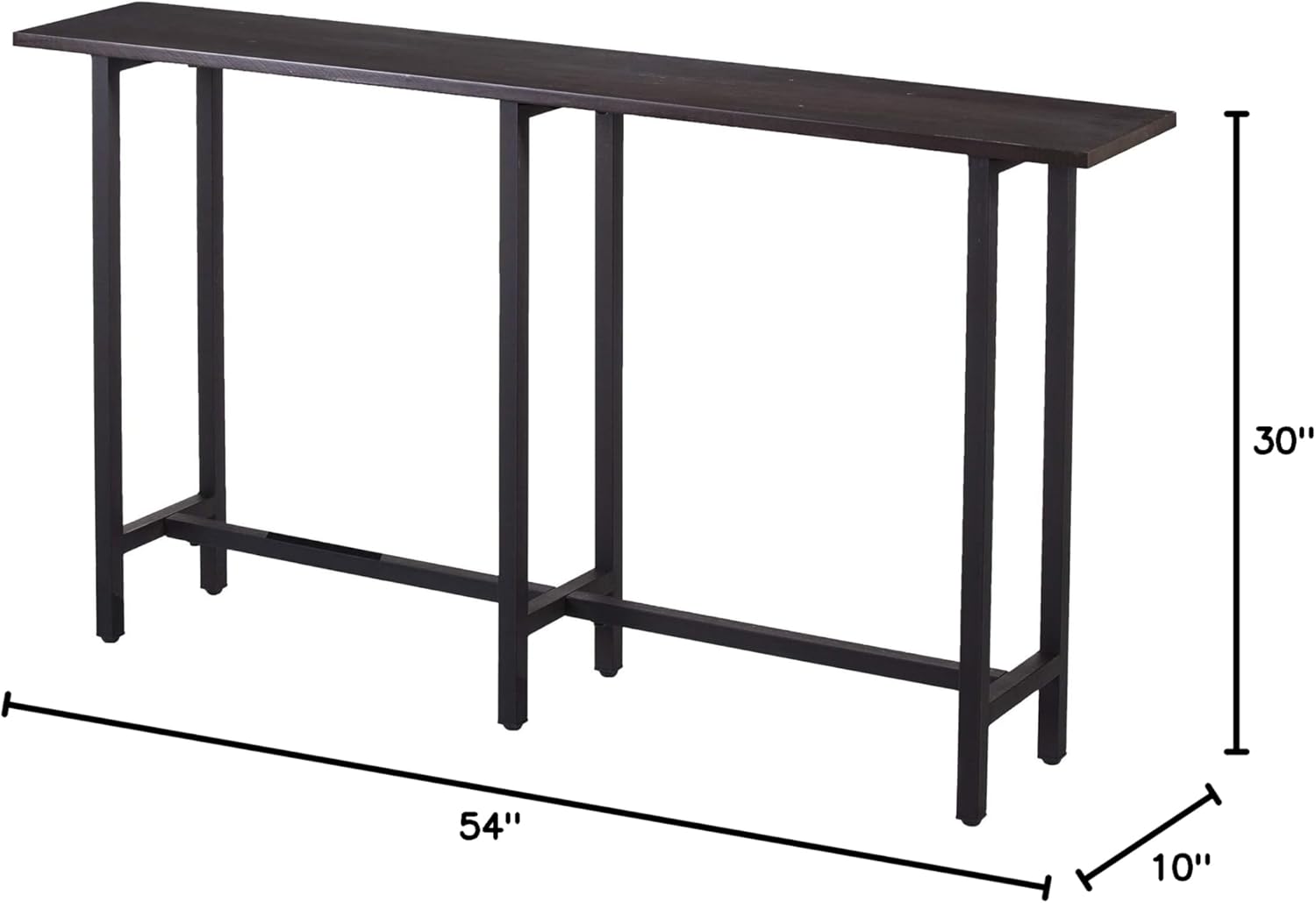 SEI Furniture Hendry Long Narrow Console Sofa Table, Multicolor (AMZ2906MC)