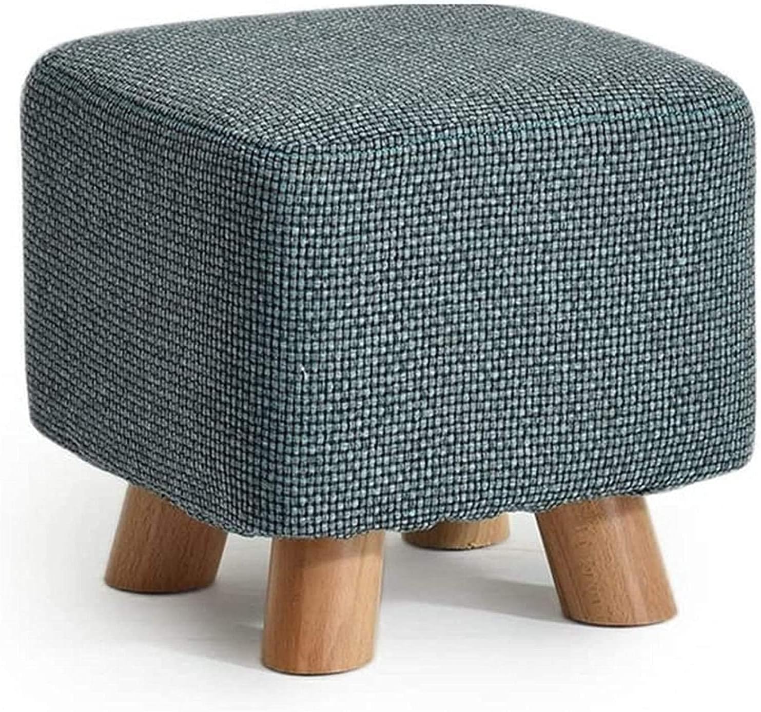 Storage Footstool Solid Wood Shoes Stool Square lstered Footstool Sofa Low Stool Footrest Small Seat Foot Rest Chair lstered Stool