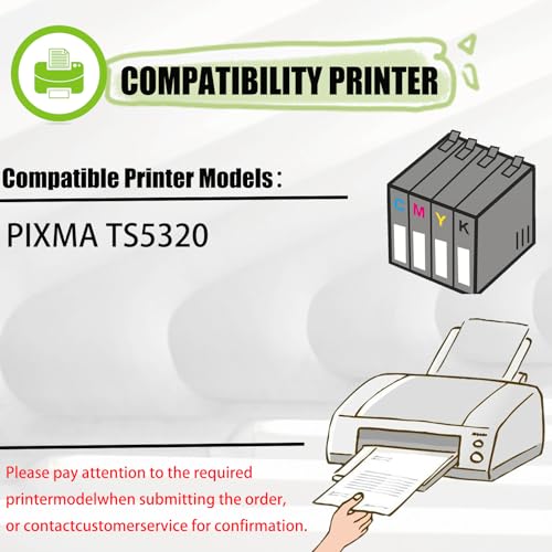 Ink Cartridges PGI-260 CLI-261XL Printer High Yield Replacement Cartridge Compatible for Canon PIXMA TS5320 Combo Pack Multicolor, Combination Package × 2