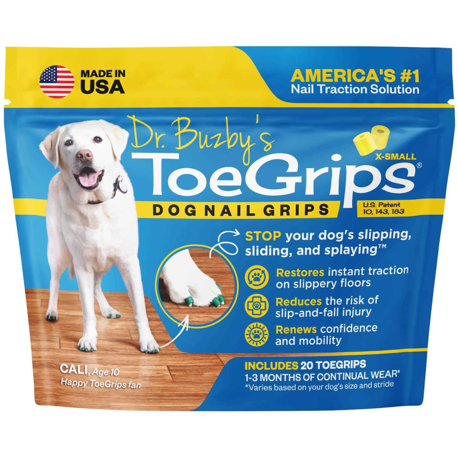 Dr Buzby's Large Toegrips for Dogs Instant Traction on Wood/Hardwood Floors - Pet Supplies online store