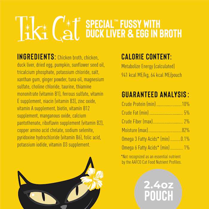 Tiki Cat Special Fussy Duck Liver & Egg Wet Cat Food Pouches - Pet Supplies online store