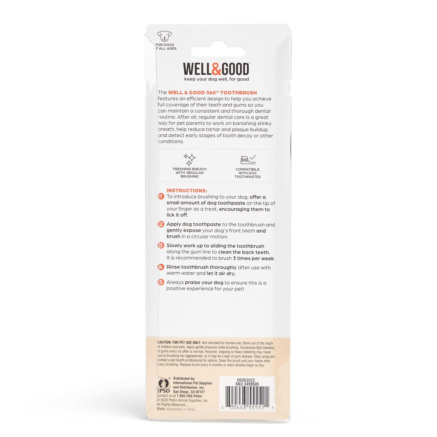 Well & Good 360 Dog Toothbrush - Pet Supplies online store