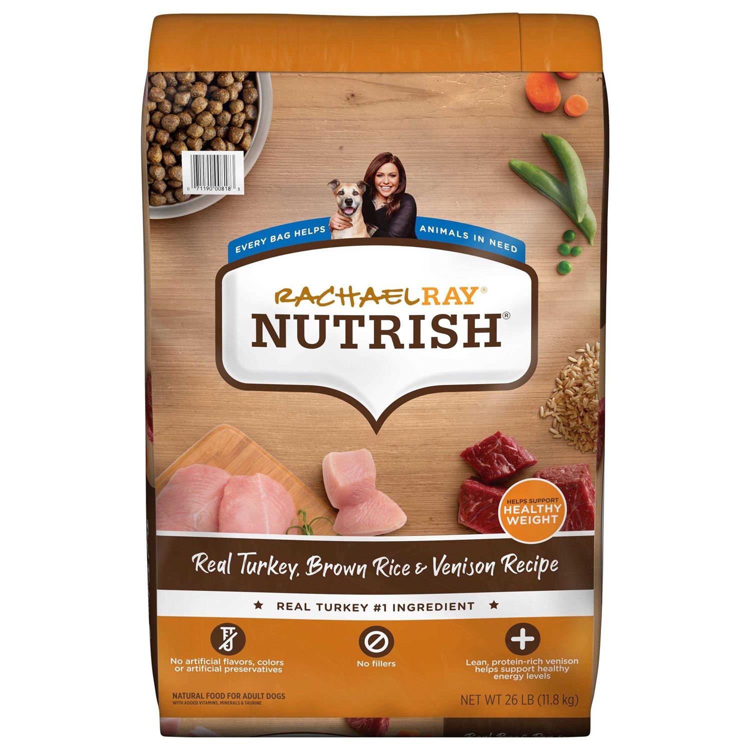 Rachael Ray Nutrish Real Turkey Brown Rice & Venison Recipe Dry Dog Food - Pet Supplies online store