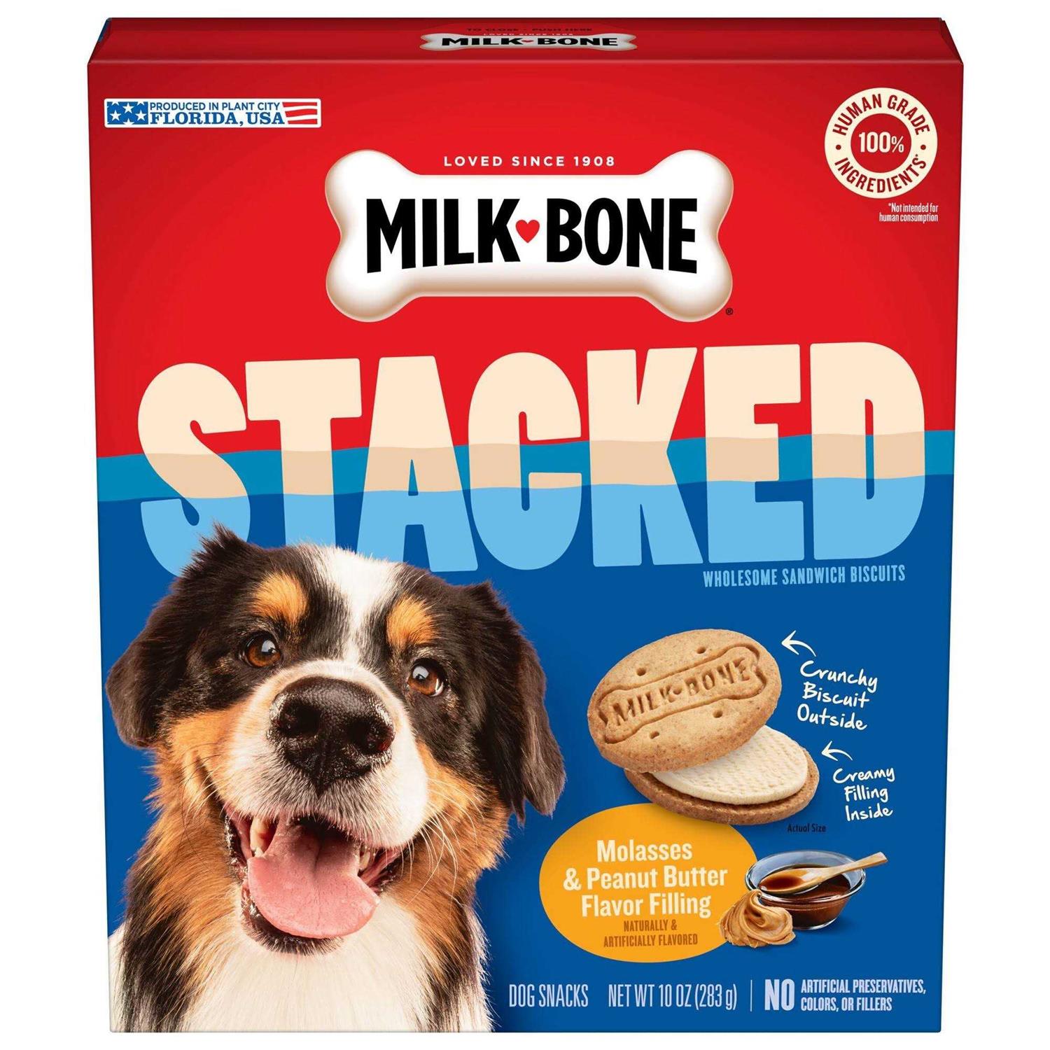 Milk-Bone Stacked Molasses & Peanut Butter Dog Treats - Pet Supplies online store