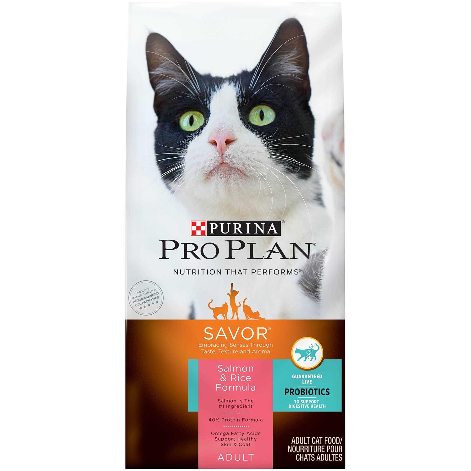 Purina Pro Plan Adult Salmon & Rice Formula Dry Cat Food - Pet Supplies online store