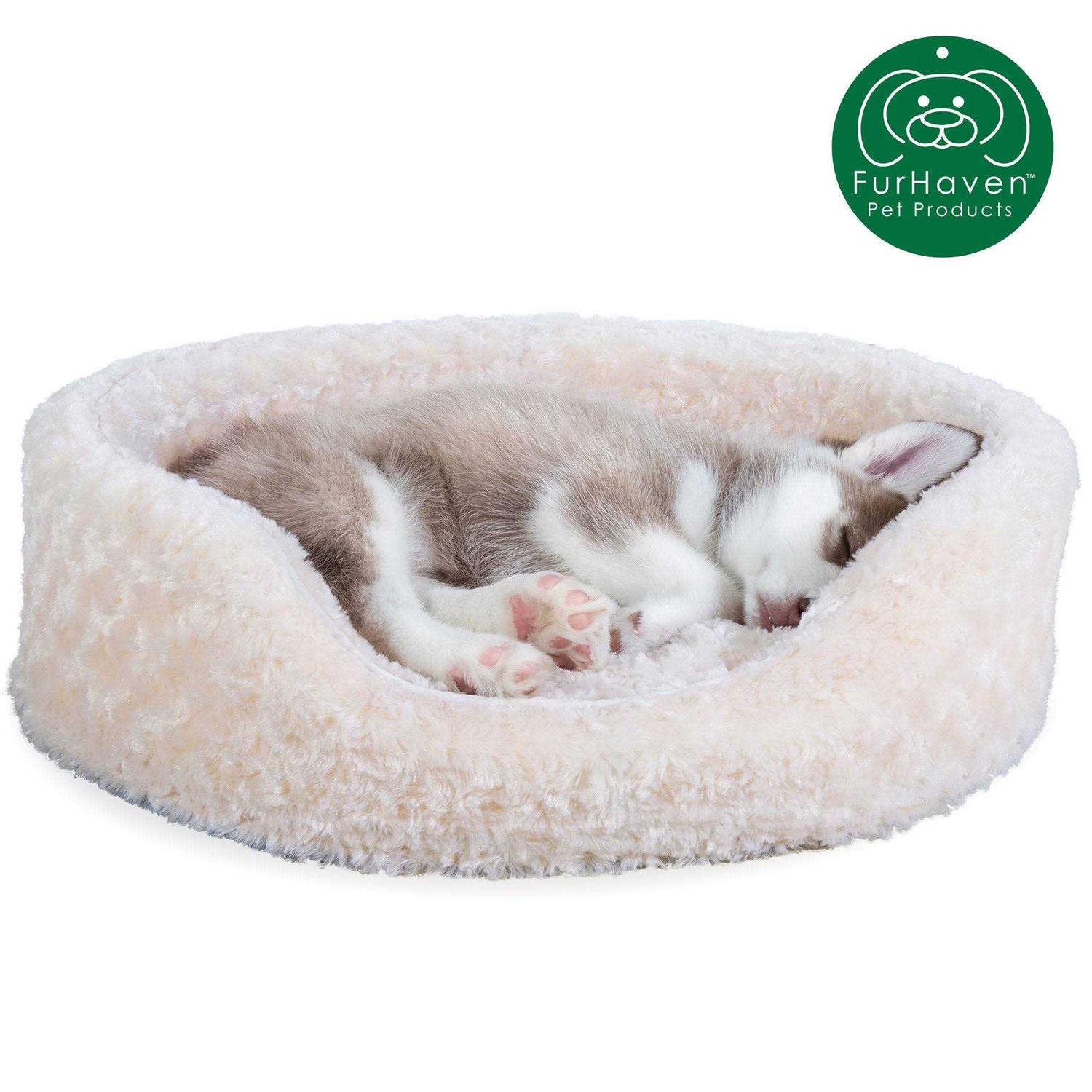 FurHaven Oval Ultra Plush Pet Bed - Pet Supplies online store