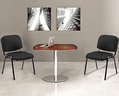 Shunzhi Stackable Waiting Room Chairs Set of 10 Modern Conference Room Chairs Office Guest Chairs Side Reception chairs for Breakroom/Lobby/Events/Church/School/Hall/Hotel,Black,Mesh